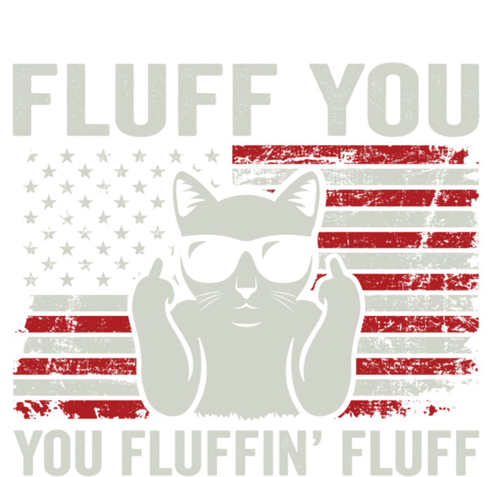 Fluff You Fluffin' Fluff Gift Funny Cat Usa Flag Gift Kids Hoodie