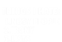 Things I Hate: Nosy People Irony Lists Gift Poster