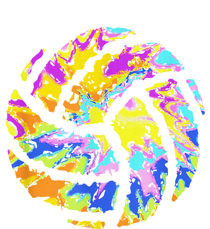 Colorful Volleyball Tie Dye  Teen  Player Coach T-Shirt