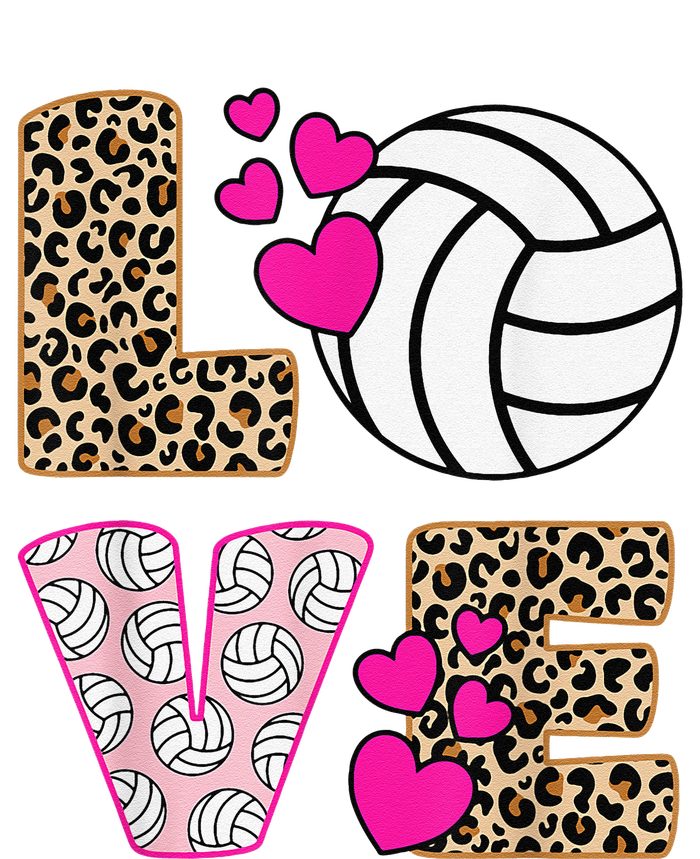 Cute Love Volleyball Leopard Print  Ladies Volleyball PosiCharge Competitor Tank