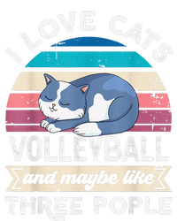 funny I love Cats Volleyball and like Three People Tall T-Shirt