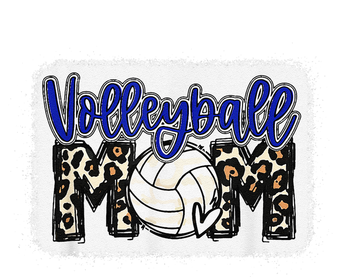 funny Volleyball Mom Blue Leopard Volleyball Coach Team Tall T-Shirt