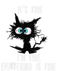 It's Fine I'm Fine Everything Is Fine Funny cat fathers day T-Shirt