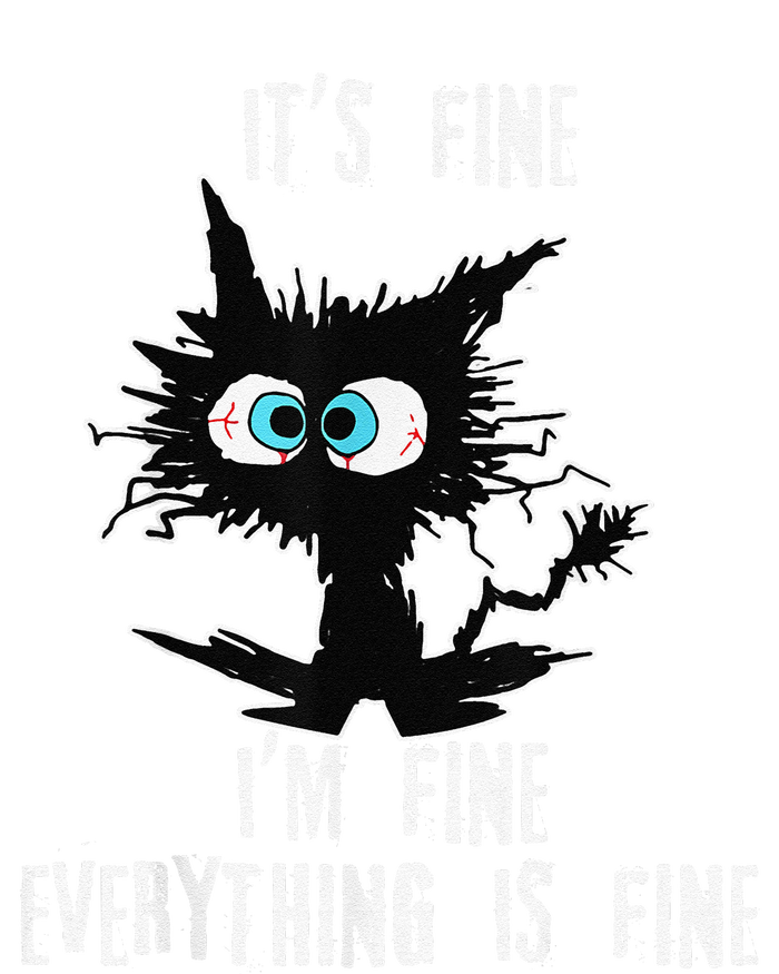 It's Fine I'm Fine Everything Is Fine Funny cat fathers day T-Shirt