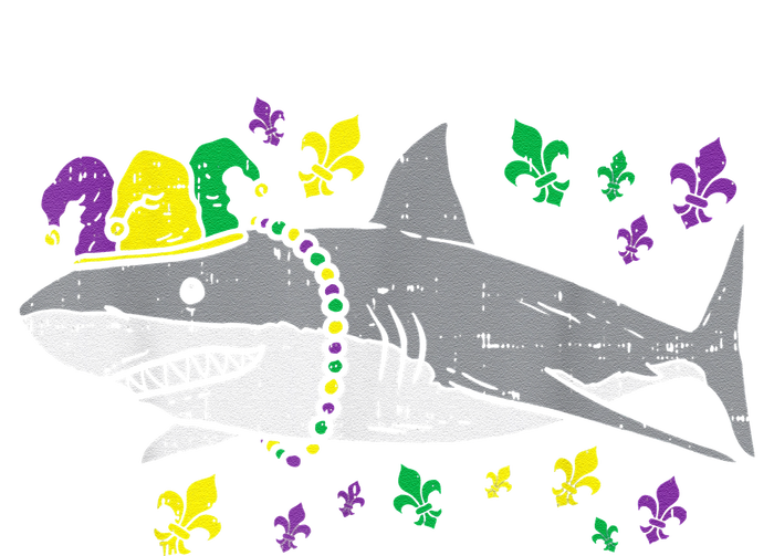 Jester Shark Animal Lover Funny Mardi Gras Carnival T-Shirt