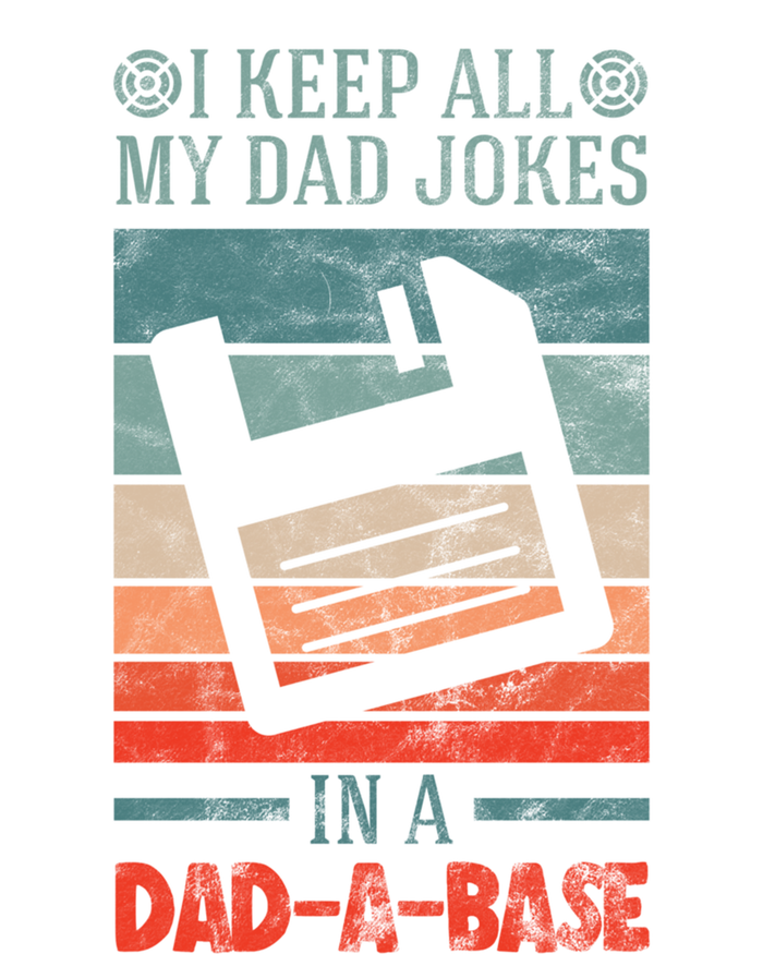 I Keep All My Dad Jokes In A Dadfunny Giftafunny Giftbase Vintage Dad Father Fun Full-Length Apron With Pockets