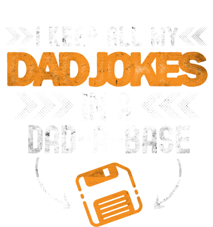 I Keep All My Dad Jokes In A Dadgiftagiftbase Vintage Fathers Day Funny Gift Pom Pom 12in Knit Beanie