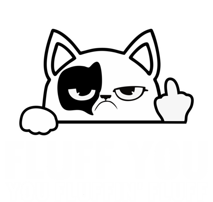 Fluff You You Fluffin' Fluff Middle Finger Cat Gift Kitten Cool Gift Insulated Varsity Jacket