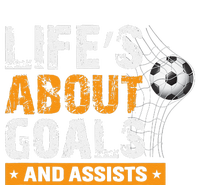 Life Is About Goals And Assists Soccer Player Sports Futbol Women's Flannel Pajama Set