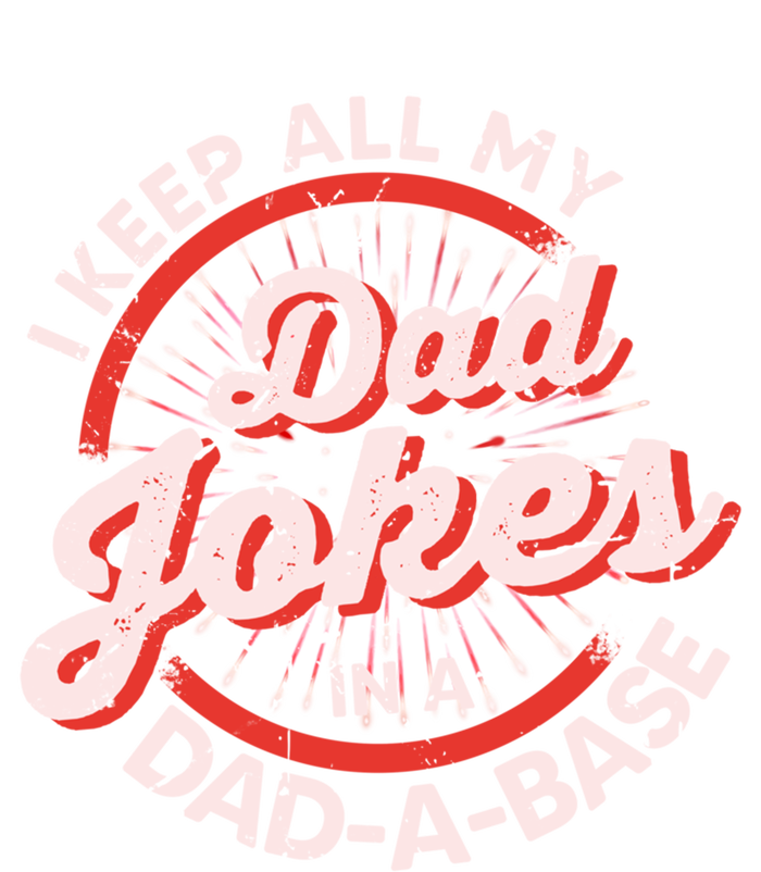 Vintage I Keep All My Dad Jokes In A Dadgiftagiftbase Funny Dad Great Gift Striped Beanie with Solid Band