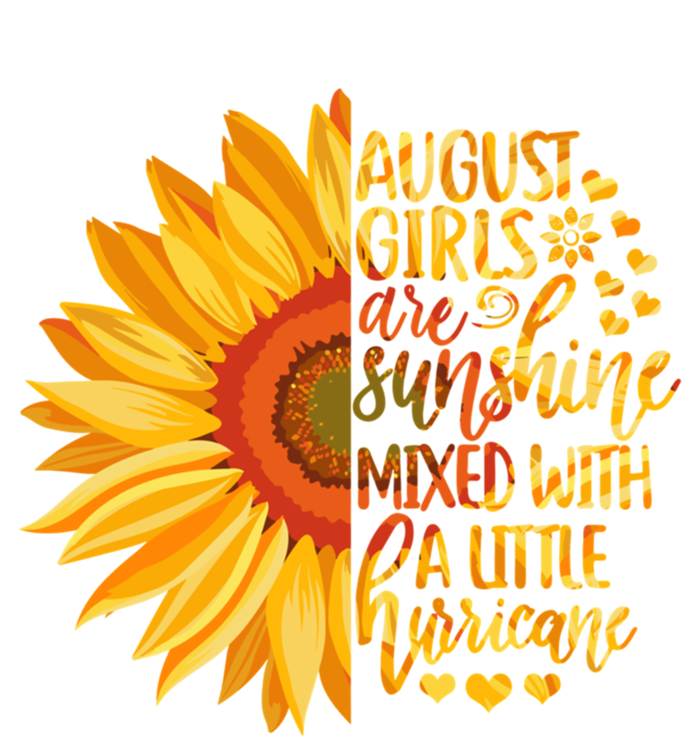 Funny August Girls Are Sunshine Mixed With Hurricane Gift T-Shirt