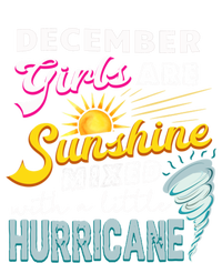 Funny December Girls Are Sunshine Mixed With Hurricane Gift Striped Beanie with Solid Band