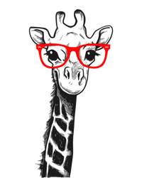 Giraffe With Red Glasses Gift For Zoo Animal Lovers Gift T-Shirt