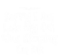 Sarcastic Sorry I Am Late My Cat Was Sleeping On Me Gift Striped Beanie with Solid Band