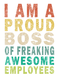 I Am A Proud Boss Of Freaking Awesome Employees Vintage Gift Sustainable Knit Beanie