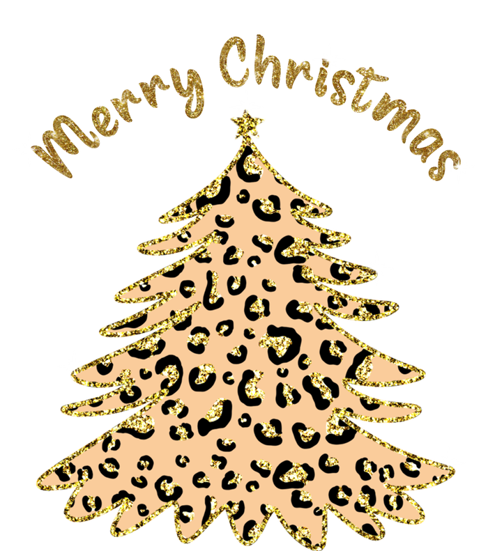 Merry Christmas Leopard Tree Holiday Bumper Sticker