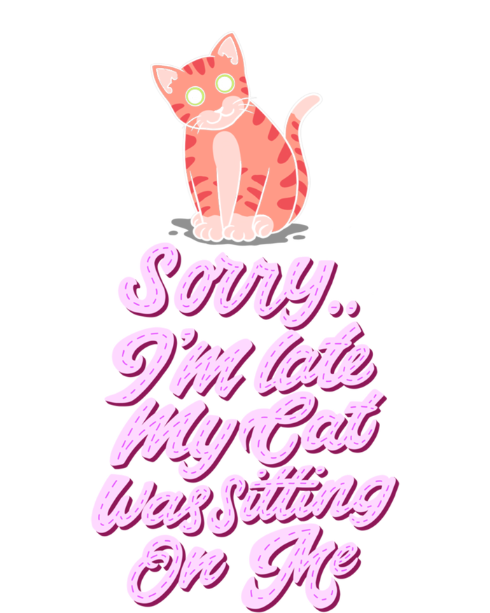 Sorry I Am Late My Cat Was Sleeping On Me Great Gift T-Shirt