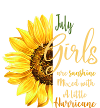 July Girls Are Sunshine Mixed Little Hurricane Sunflower Gift Coaster