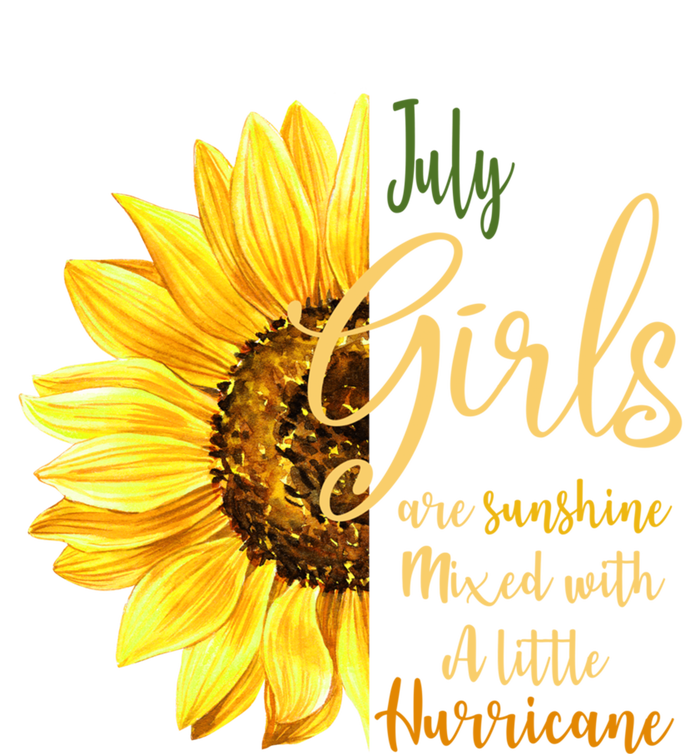 July Girls Are Sunshine Mixed Little Hurricane Sunflower Gift Coaster