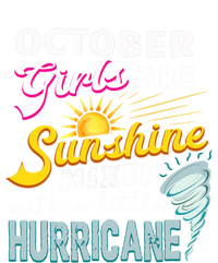 October Girls Are Sunshine Mixed Hurricane Bday Gift Kids Long Sleeve Shirt