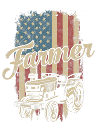 Tractor American USA Flag Funny Farmer Rancher Farming T-Shirt