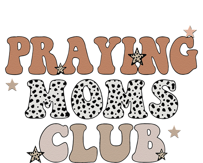 Vintage Leopard Praying Moms Club Christian Religious T-Shirt