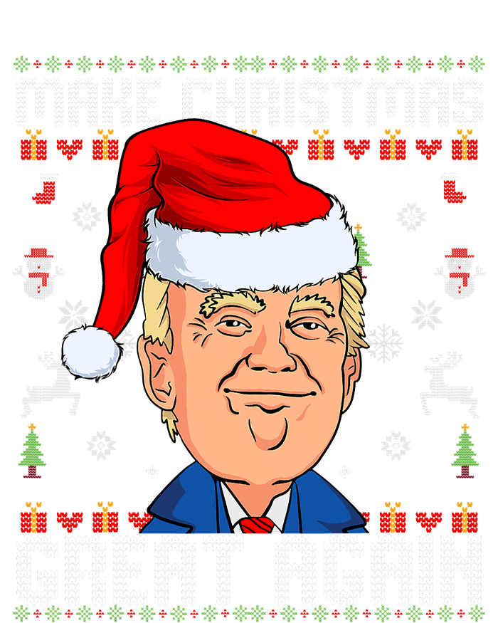 Make This Christmas Great Again Funny Donald Trump Ugly Sweater Premium T-Shirt