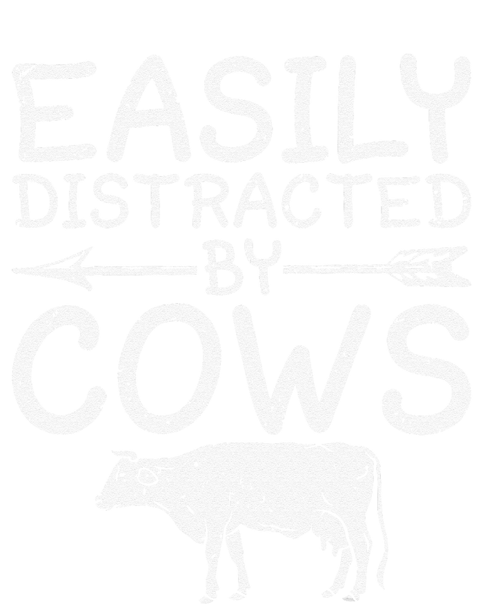 Easily Distracted by Cows funny Cow Famer Sustainable Bucket Hat