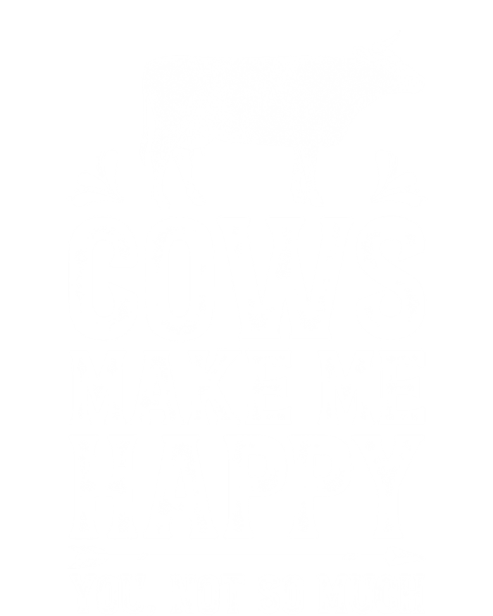 Cows Make Me Happy You Not So Much Funny Cow Farmer Farm Gift Pom Pom 12in Knit Beanie