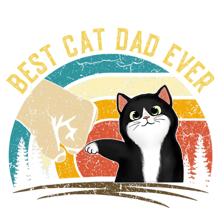 Best Cat Dad Ever Tee Funny Cat Daddy Father's Day Women's Crop Top Tee