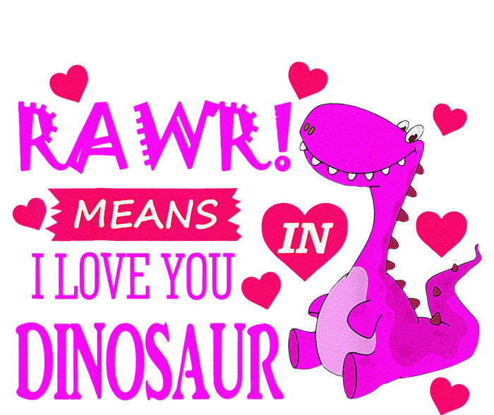 Rawr Means I Love You In Dinosaur Funny Couple Women's Crop Top Tee