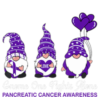 Gnome One Fights Alone Pancreatic Cancer Awareness Ribbon Ladies Essential Flowy Tank