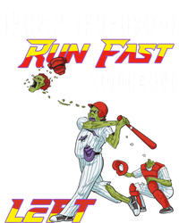 Hit Hard Run Fast Turn Left Baseball Player Funny Zombie Gift Tall Hoodie