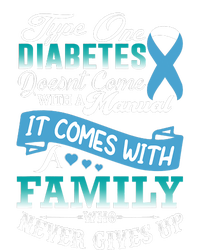 Type One Diabetes For Family Blue Ribbon Diabetic T1D Family T-Shirt