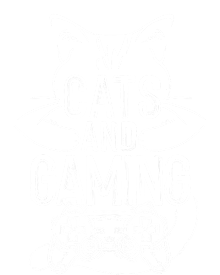 Cats And Gaming Funny For Gamer, Cat Lover, Cat Mom, Cat Dad 7-Panel Snapback Hat