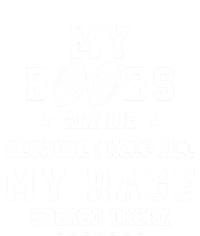 My Boobs Are Big Because I Keep All My Rage Stored There Great Gift Striped Beanie with Solid Band