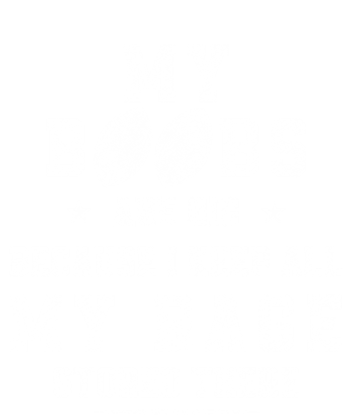 My Boobs Are Big Because I Keep All My Rage Stored There Great Gift Striped Beanie with Solid Band