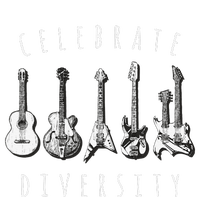 Celebrate Diversity Acoustic Guitar Musician Full-Length Apron With Pockets