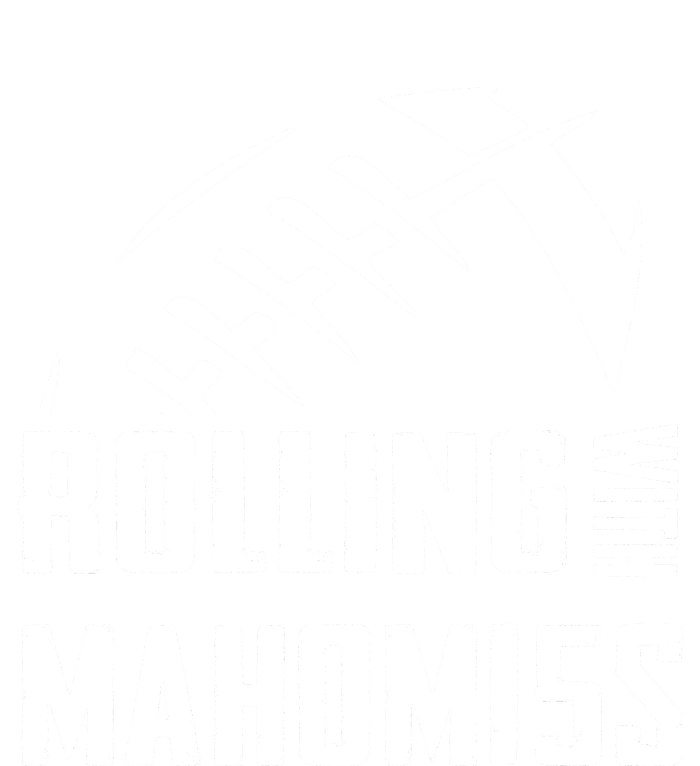 Rolling With Mahomes KC Football Sports Distressed Vintage T-Shirt