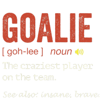 Funny Goalie Goalkeeper Definition Hockey Player Tall Sweatshirt