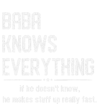 Baba Knows Everything Retro Memes Sarcastic Quotes Women's Racerback Tank