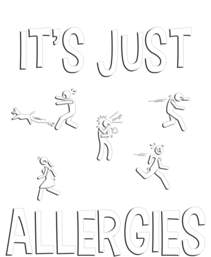 It's Just Allergies As Funny Sarcastic Allergy Cute Gift V-Neck T-Shirt