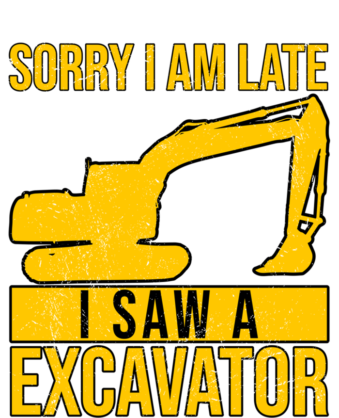 Sorry I Am Late I Saw A Excavator Exhalation Gift Valucap Bio-Washed Visor