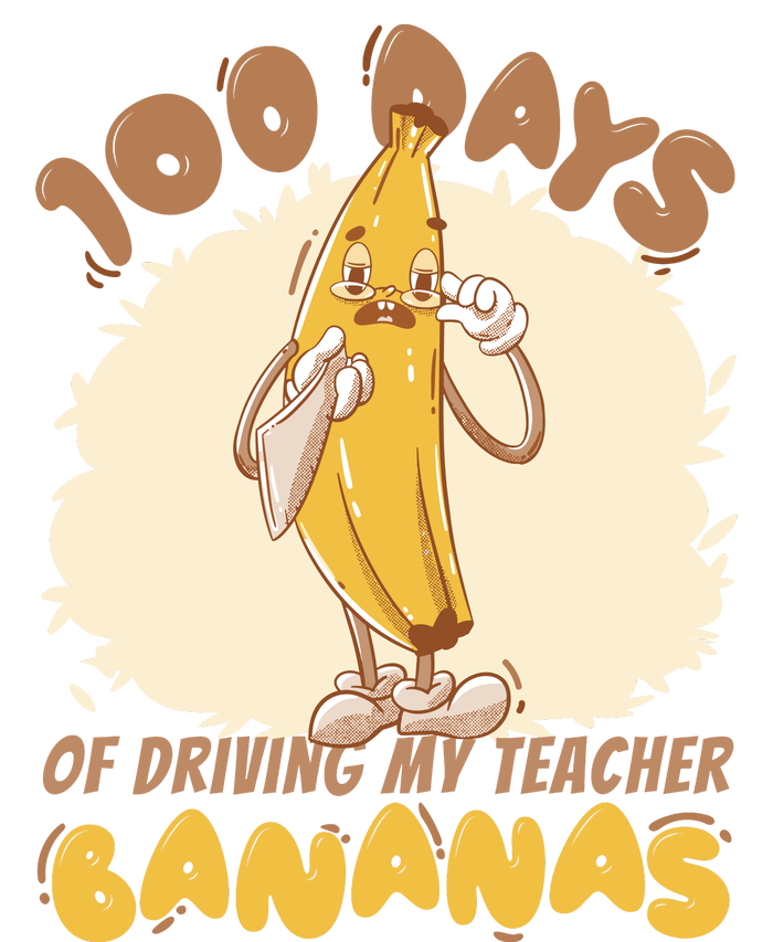 100 Days Of Driving My Teacher Bananas Funny Ladies Long Sleeve Shirt