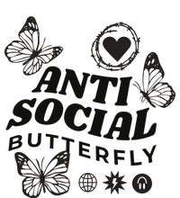 Anti Social Butterfly Retro T-Shirt