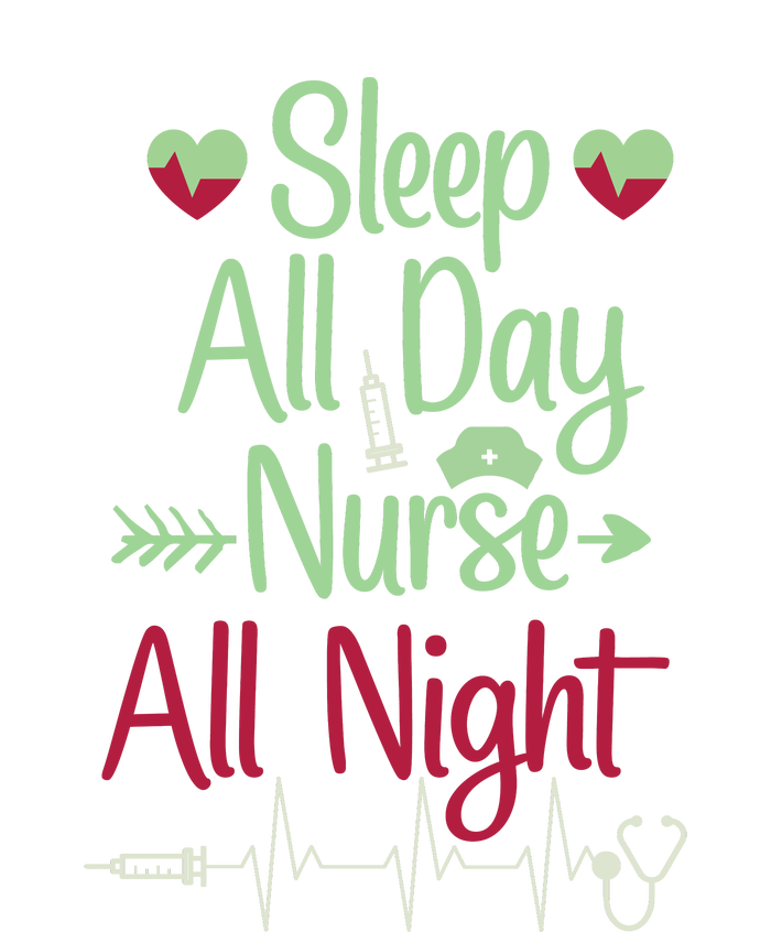 Sleep All Day Nurse All Night Funny Flexfit Unipanel Trucker Cap