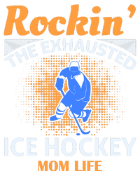 Rockin' The Exhausted Ice Hockey Mom Life Performance Fleece Hoodie