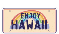 Enjoy Hawaii Car Plate T-Shirt