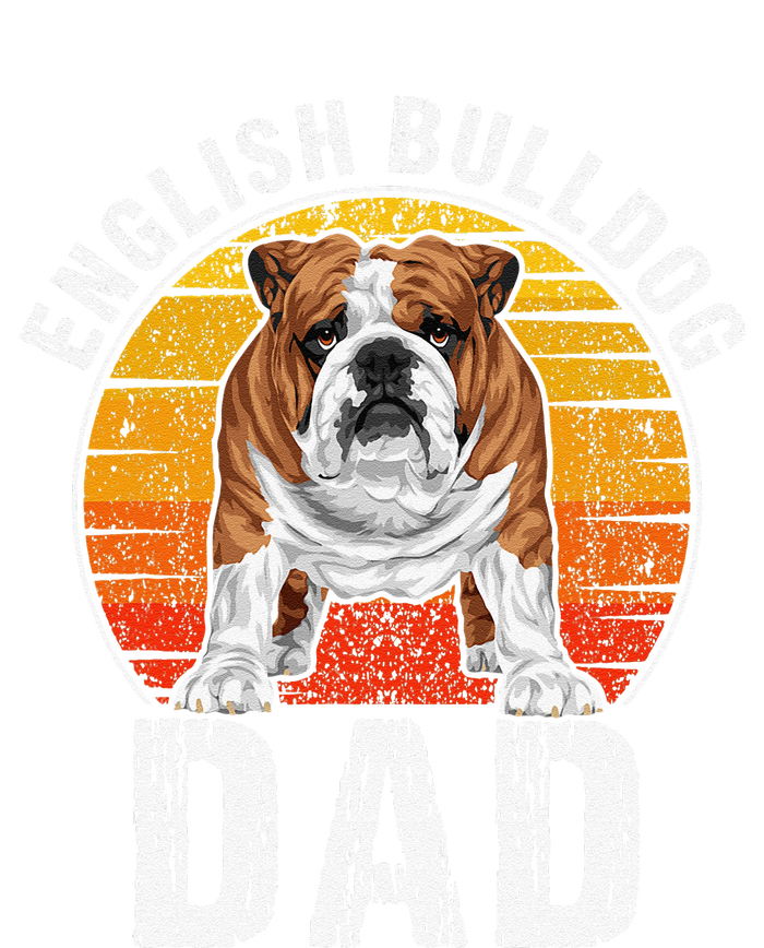 English Bulldog Dad Puppy Owner Retro Dogs Lovers T-Shirt