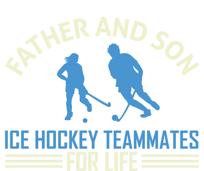 Father And Son Ice Hockey Teammates For Life Womens Cotton Relaxed Long Sleeve T-Shirt